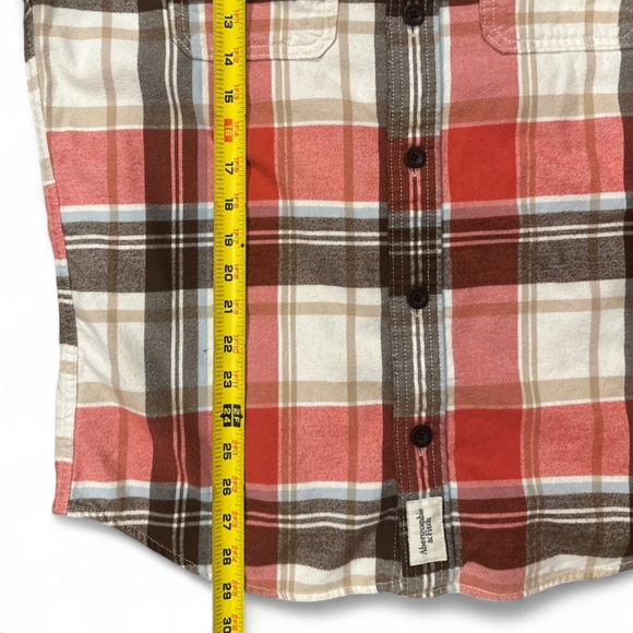 Y2K VTG Men’s Abercrombie & Fitch ‘Muscle’ Plaid Flannel Button-Up Shirt Size L - Picture 7 of 7